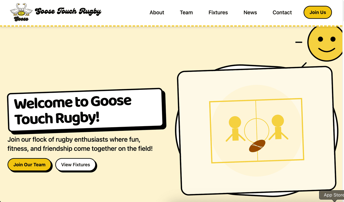 GooseTouchRugby Website